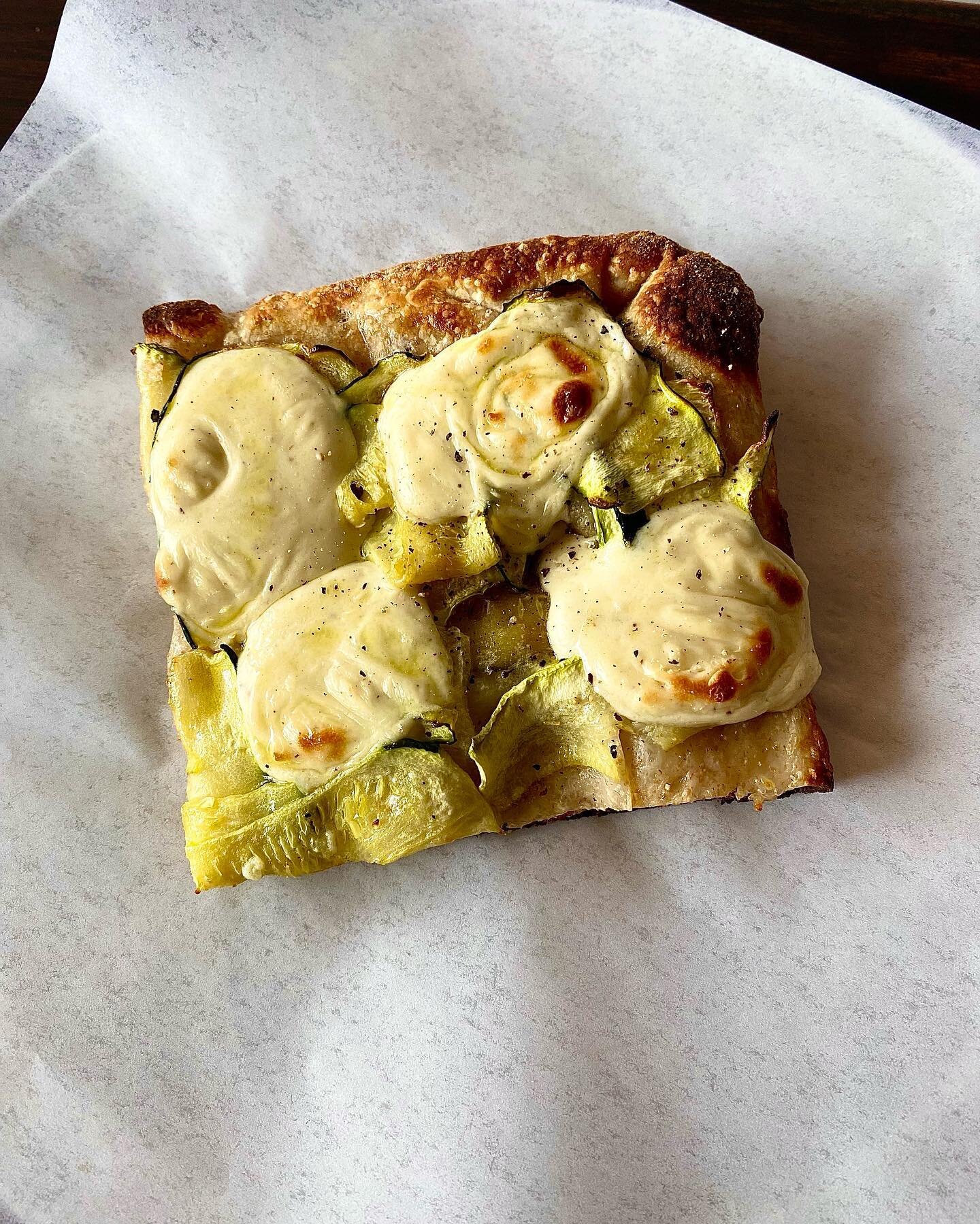 Local zucchini with cacio e pepe fonduta. This makes us very happy. 
#radicimeansroots #portlandme